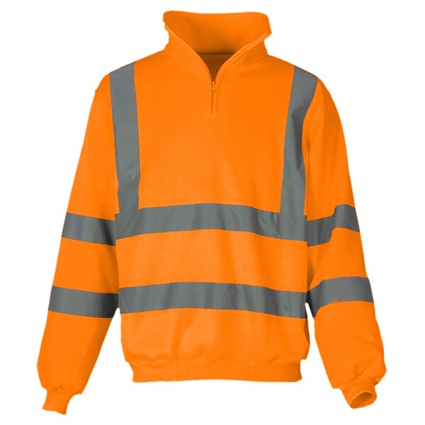 Yoko Hi-Vis Zip Neck Sweatshirt Thumbnail