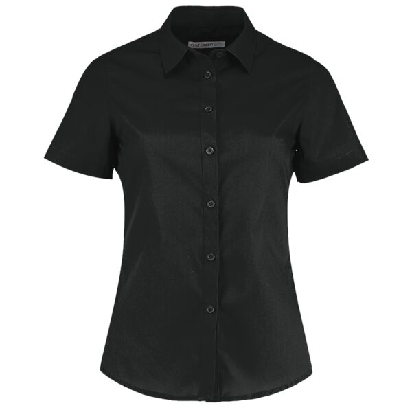 Kustom Kit Ladies Short Sleeve Tailored Poplin Shirt Thumbnail