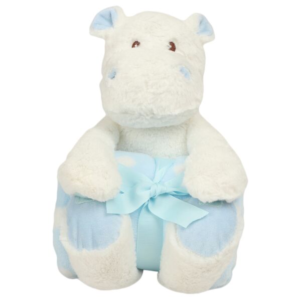 Mumbles Hippo with Printed Fleece Blanket Thumbnail