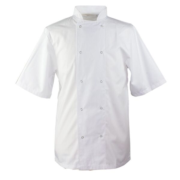 Short Sleeve White Chefs Jacket Thumbnail